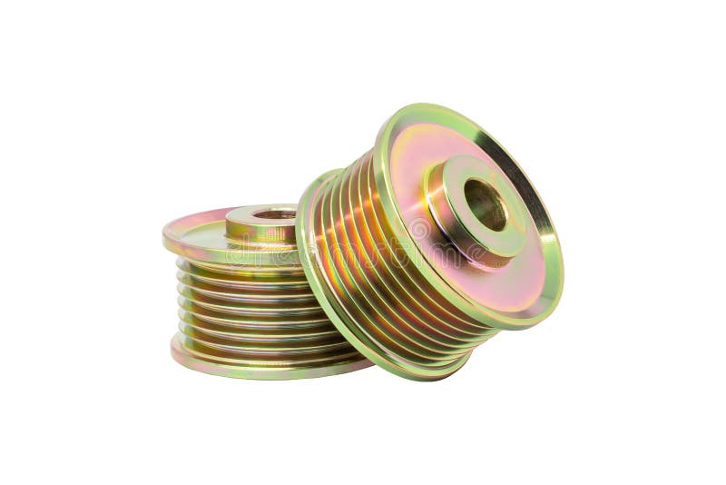 Car Alternator Pulley Isolated on White Background Stock Image Image