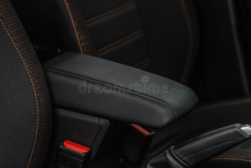 Car armrest opened. stock image. Image of expensive 231652009