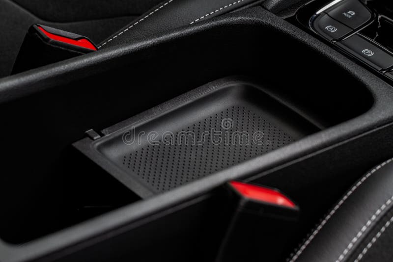 Opened Armrest in the Car for Driver Stock Image Image of vehicle