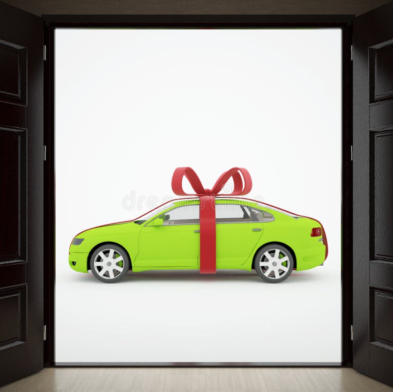 The car as a gift! stock illustration. Illustration of ideas 63537101