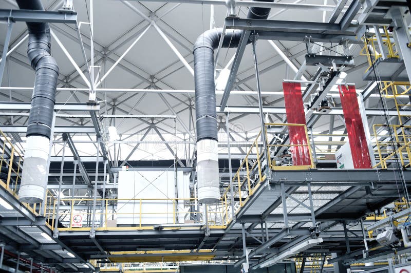 Car assembly shop stock image