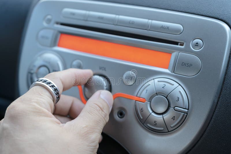 Car Audio System Concept. Music Player in Car Stock Photo Image of