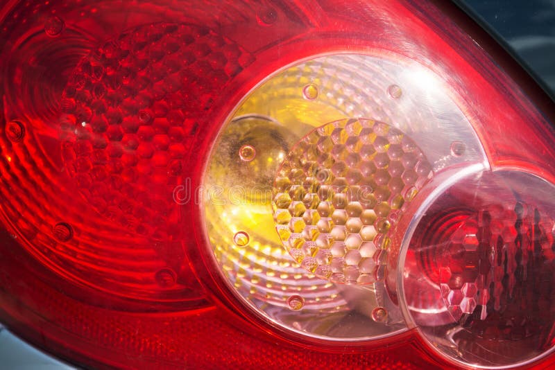 Car back light close up stock photo. Image of light, detail 63614598