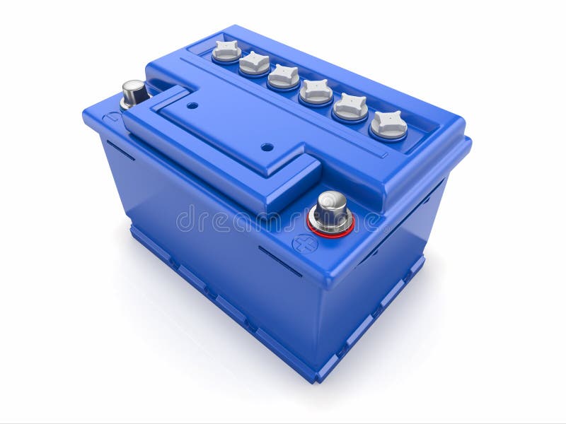 Car battery. 3d vector illustration