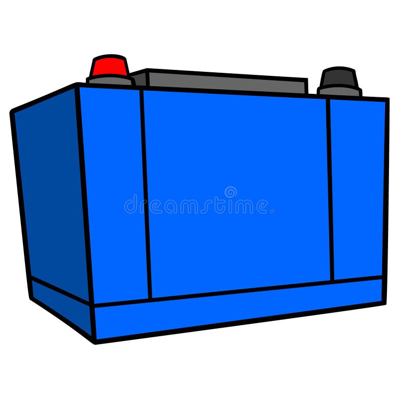 Car Battery Cartoon stock vector. Illustration of electricity 155042382