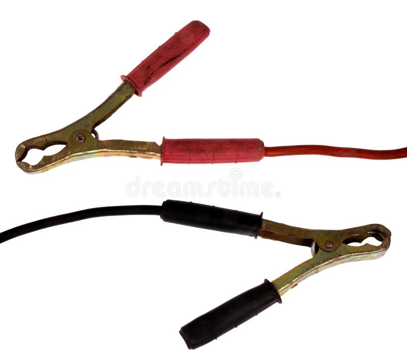 Car battery clamps stock image. Image of assistance, electric 24508075