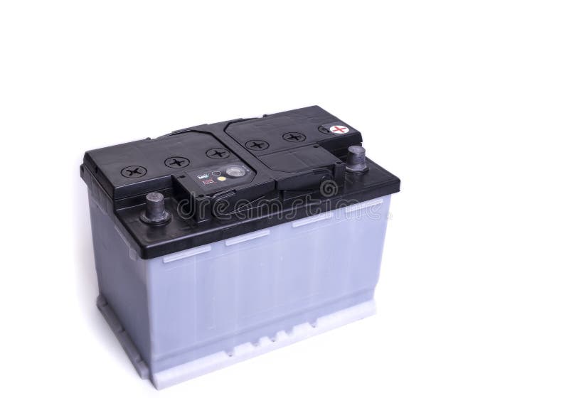 Car Battery for a Diesel Car on a White Stock Image Image of supply