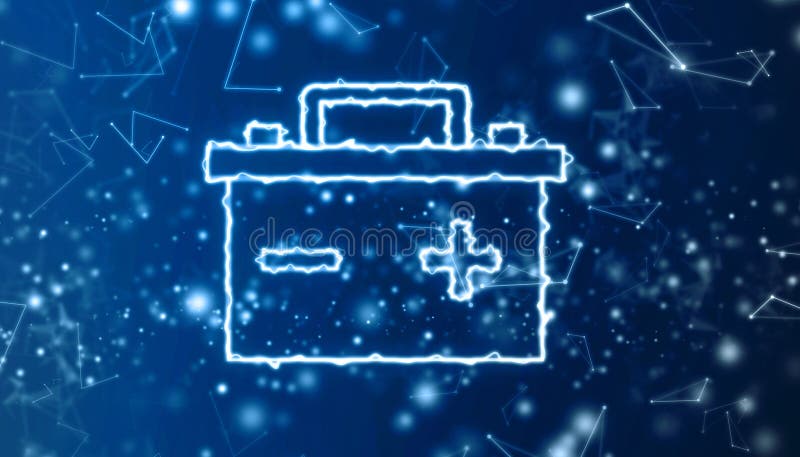 Car battery electrical energy and power supply rechargeable battery Background vector illustration