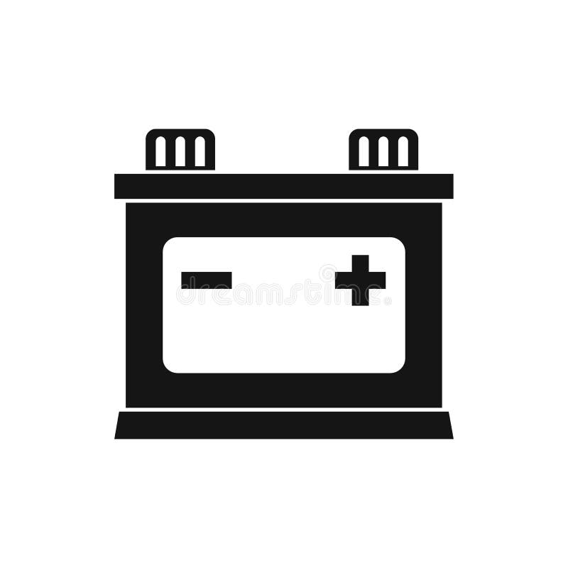 Car Battery Icon, Simple Style Stock Vector Illustration of electric