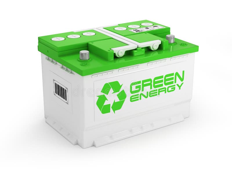 Car Battery Recycling. Green Energy Stock Illustration Illustration
