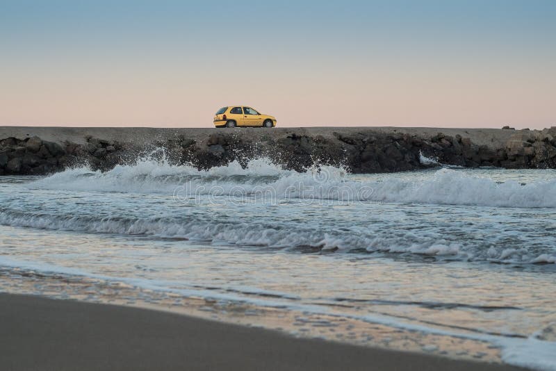 Car on the Beach stock photo. Image of season, coast 49959880