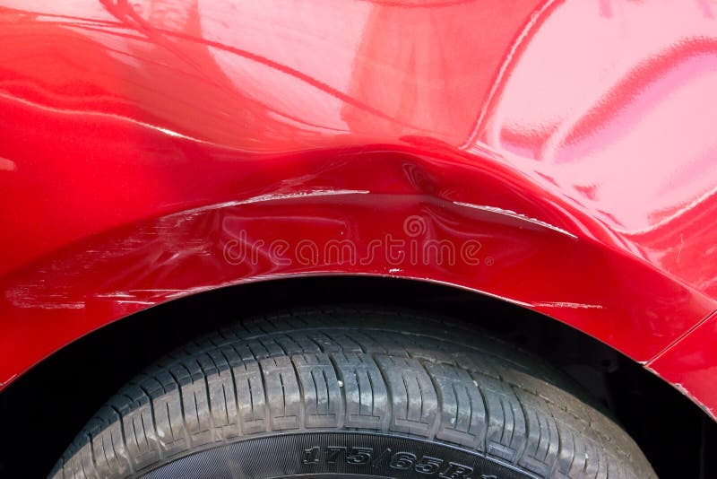 Car With Body Damage After An Accident Stock Photo Image of motor