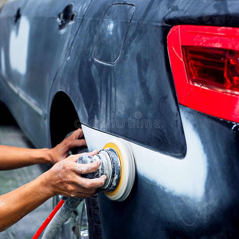 Car body work auto Repair paint after the accident.