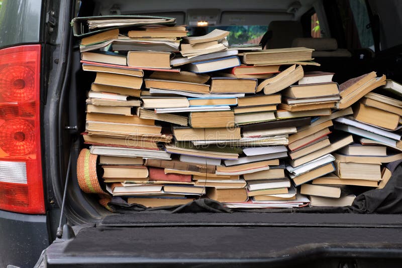 Car Boot Full of Books stock image. Image of stack, sale 94088017