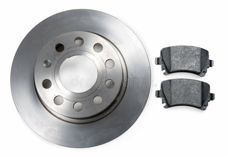 Car Brake Disc and Pads on White Background Stock Image Image of pads