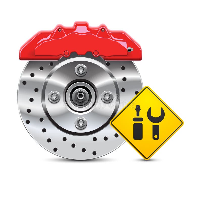 Car Brake Disc Service Icon Stock Vector Illustration of maintenance