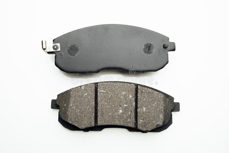 Car brake pads on white stock photo. Image of consumable 93191392