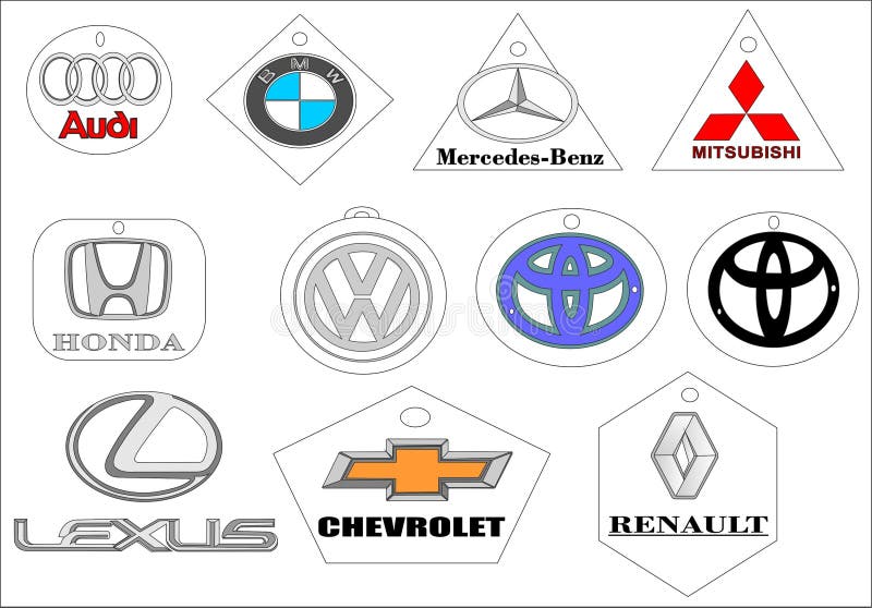 Car brands emblem logo editorial stock photo. Illustration of ...
