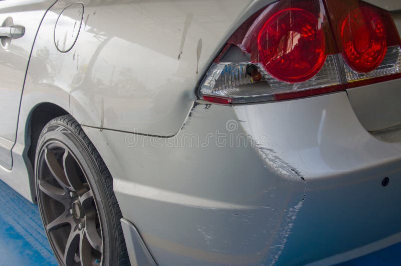 Car bumper damage stock photo. Image of vehicle, accident 37793860