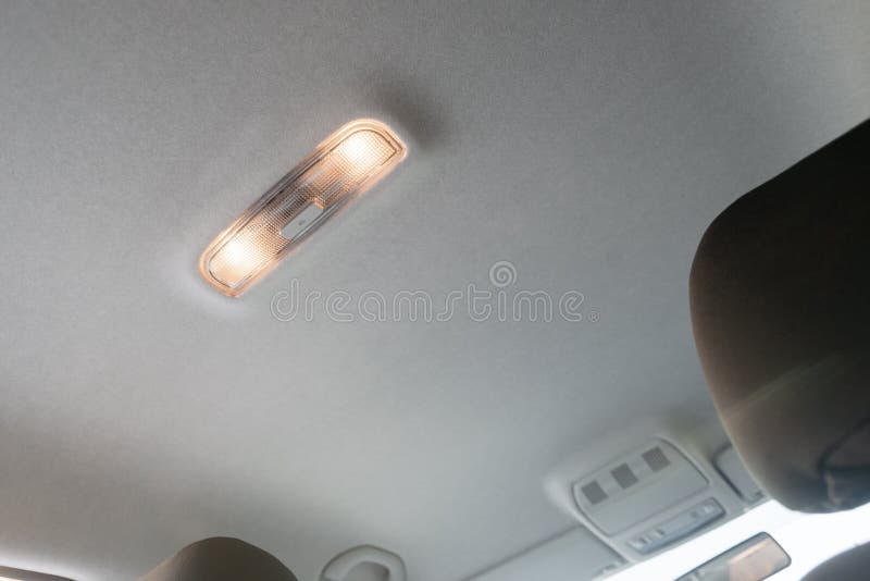 Car ceiling light interior stock image. Image of panel 151967845