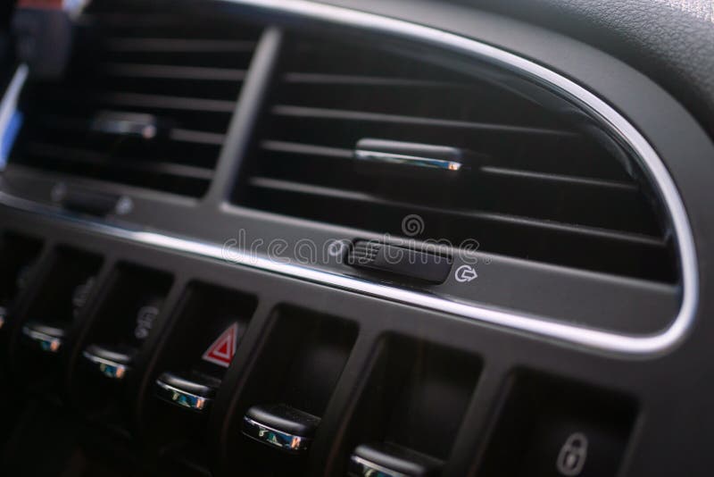 Car Conditioner. The Air Flow Inside The Car. Detail Interior. Air