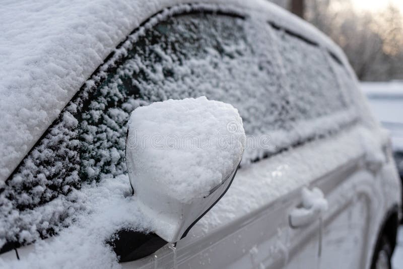 Car Covered with Snow after Snow Storm Stock Photo Image of color