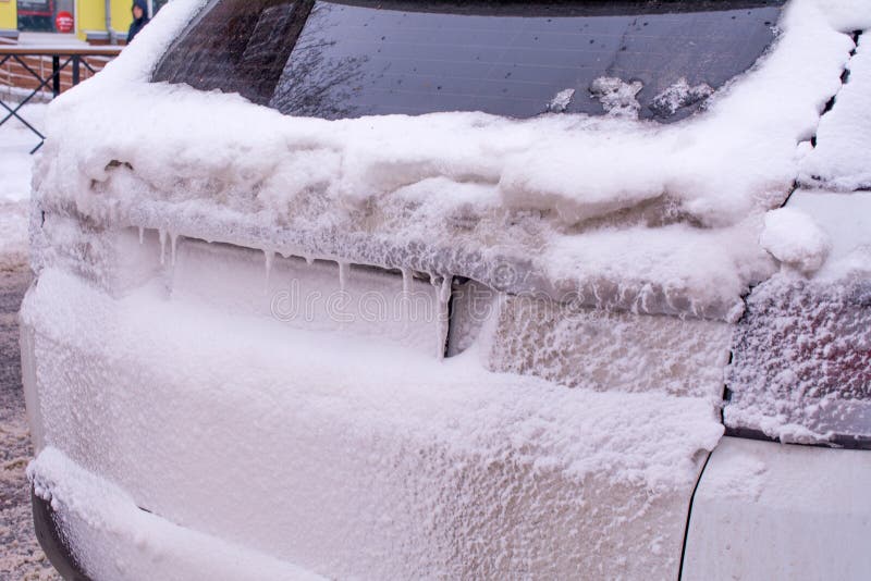 Snow Damage To A Conservatory Roof And Guttering. Stock Image Image