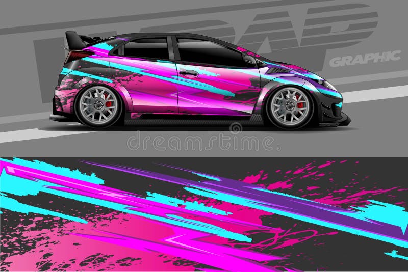Car Decal Design Vector. Graphic Abstract Stripe Racing Background Kit  Designs for Wrap Vehicle, Race Car, Rally, Adventure and Stock Vector -  Illustration of mockup, transportation: 191993387