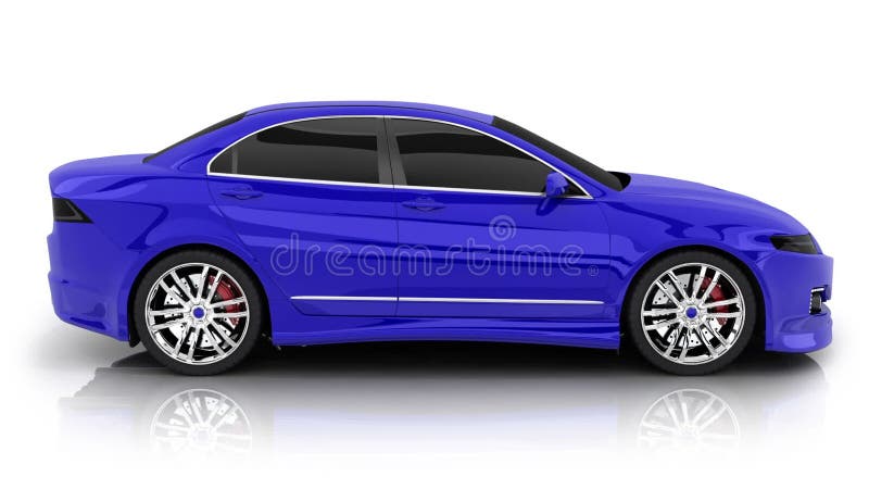 Car in different colors. seamless loop. stock illustration