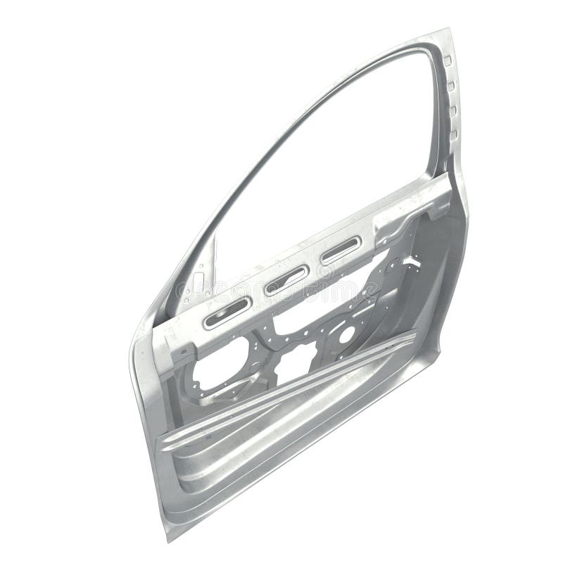 Car Door Frame On White. 3D Illustration Stock Illustration