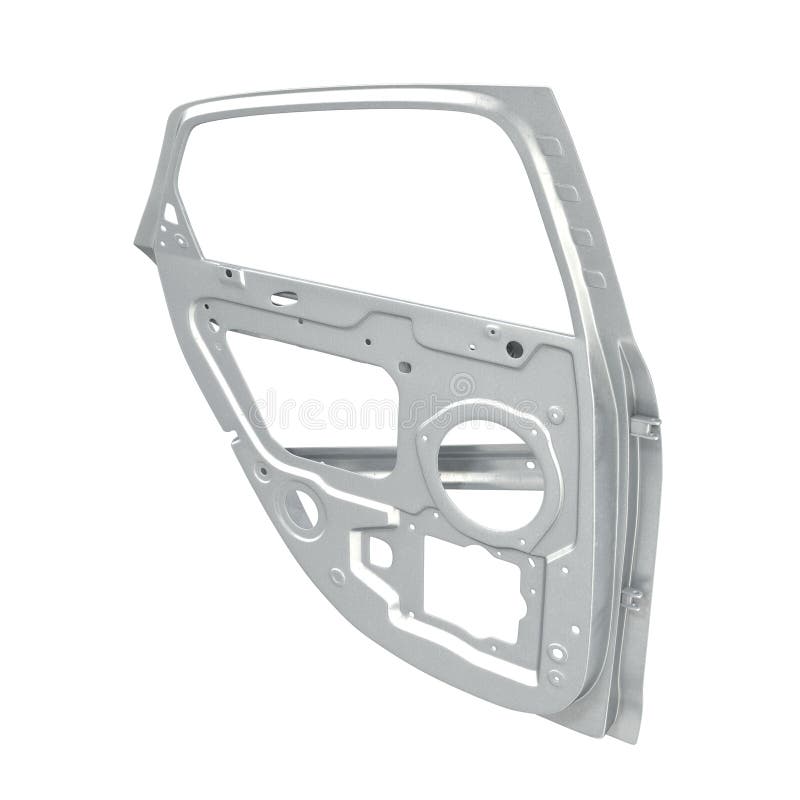 Car Door Frame on White. 3D Illustration Stock Illustration