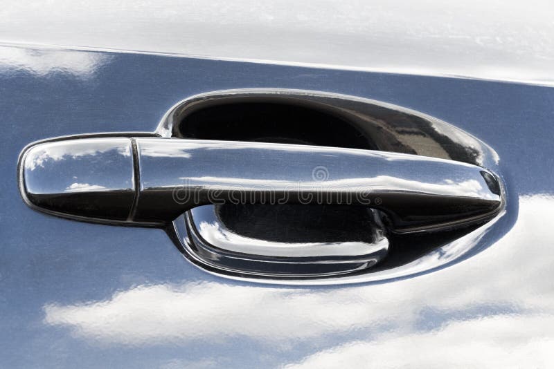 Car door handle stock image. Image of handle, blue, bodywork 75830331