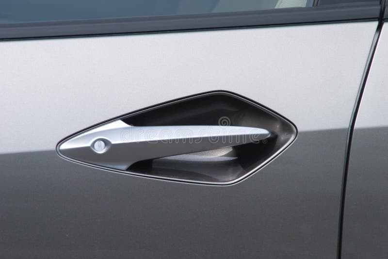 Car door handle and lock stock image. Image of drive, door 2887439
