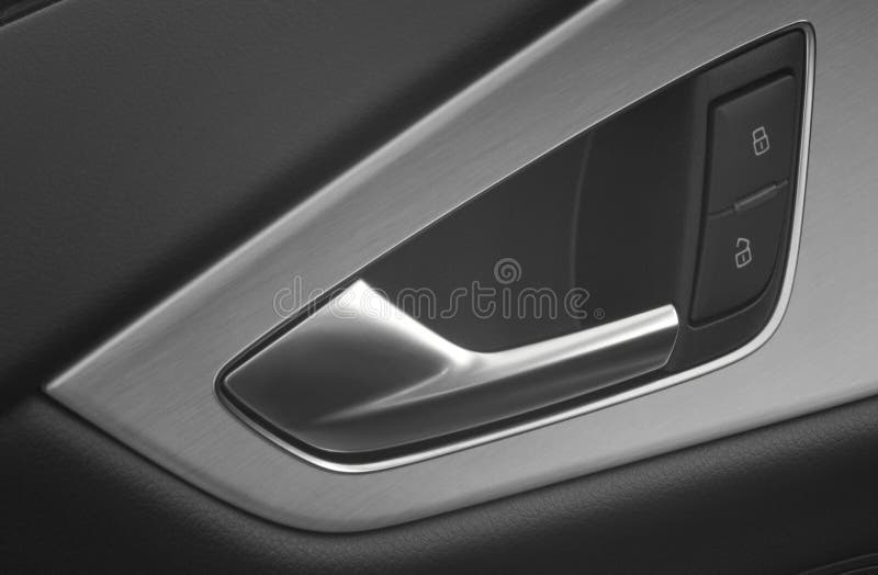 Car Door Handle And Lock And Unlock Stock Image Image of chrome