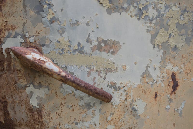 Car Door Handle with Rust Surface, Old Car Lock Stock Image Image of