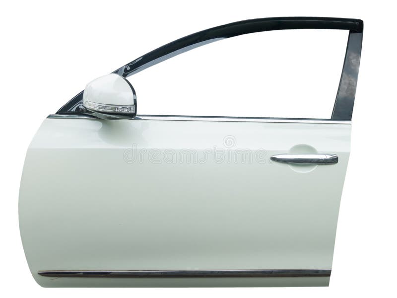 Car Door Isolated on White Background with Clip Path Stock Image