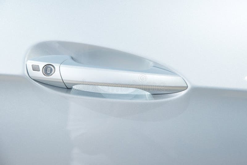 Car door lock and handle stock image. Image of crank 52443737