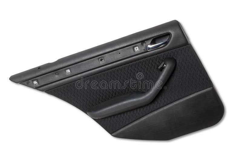 Car Door Trim with Black Leather Upholstery on a White Isolated Background  for Repair and Replacement in a Car Service. Spare Stock Photo - Image of  black, equipment: 215675088