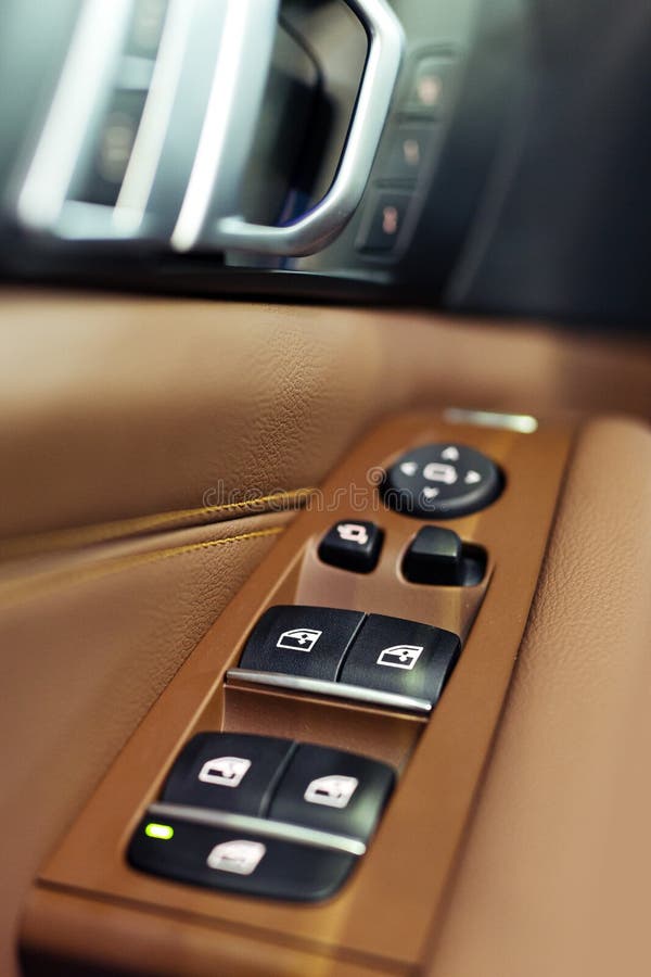 Car Doors. Car Interior Details Stock Photo Image of black, gear
