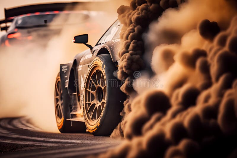 Close-up of a Race Car Drifting at a Race Track · Free Stock Photo