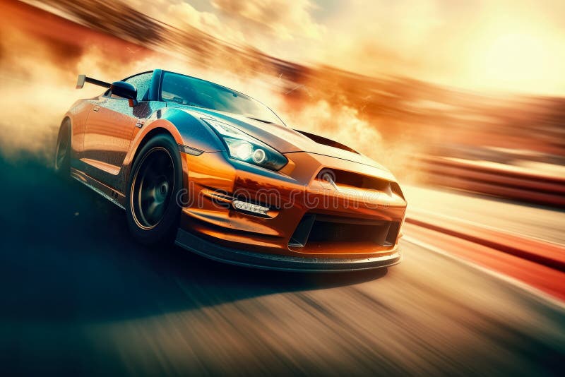 Close-up of a Race Car Drifting at a Race Track · Free Stock Photo