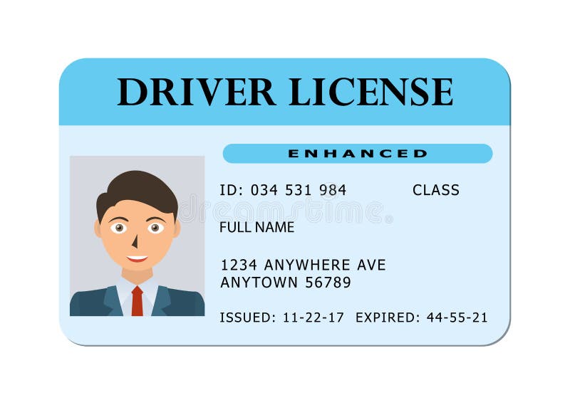 Car driver licence card. stock vector. Illustration of license - 94201546