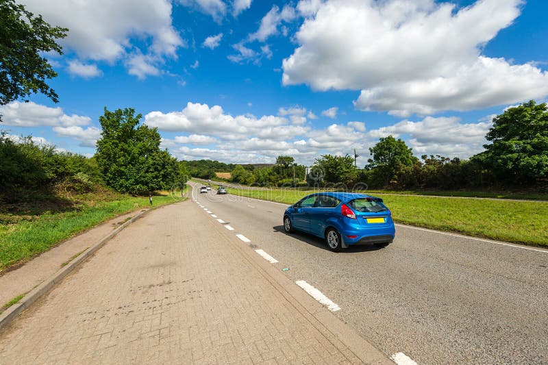 Car driving on the road