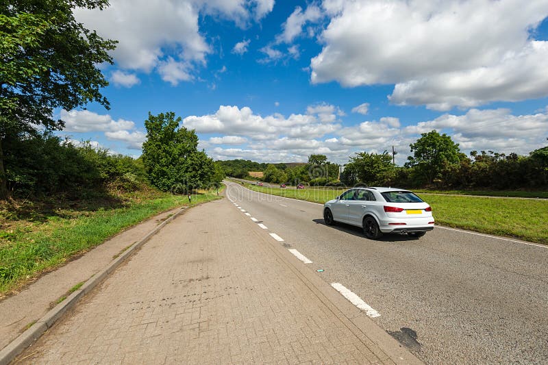 Car driving on the road