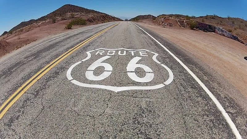 Car driving through Route 66