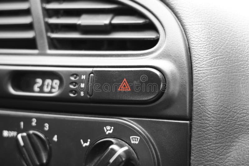 Car emergency button stock image. Image of lights, warning 18865265
