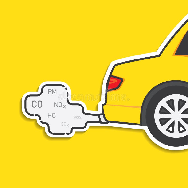 Car emission stock vector. Illustration of matter, exhaust 102520950