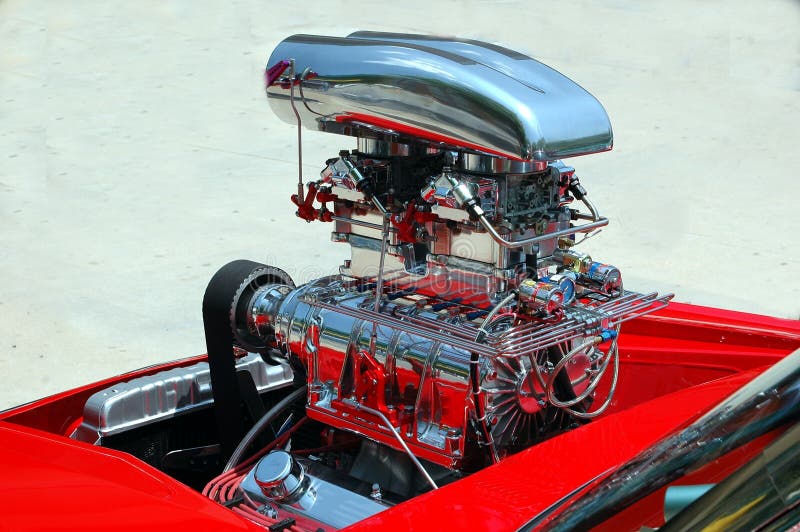 Souped up hotrod car stock photo. Image of classic, engine 5076900