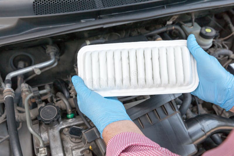 Car engine air filter stock image. Image of internal 141299521