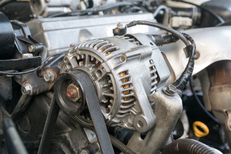 Car engine closeup royalty free stock photos